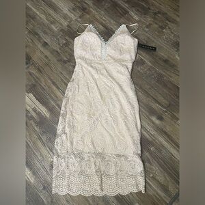 Cream colored lace dress